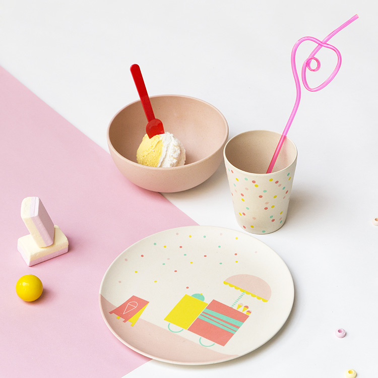 竹纖維兒童餐具-冰淇淋 