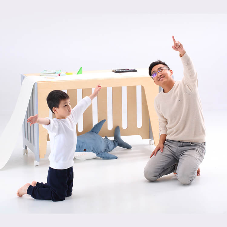 啄木鳥四合一遊戲成長床- 灰色 